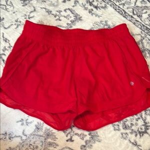 Athletia Women's Red Athletic Shorts